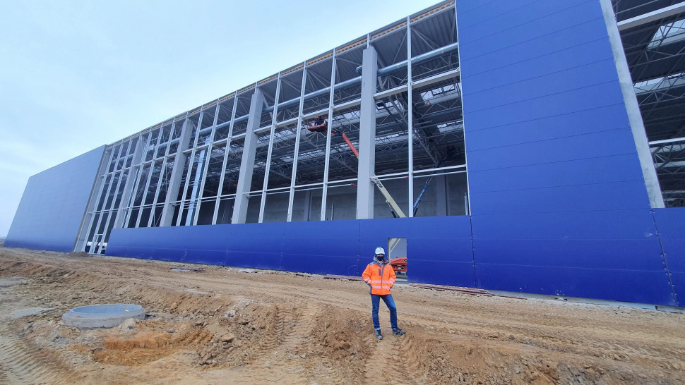 Plac budowy Centrum Logistycznego FFiL Śnieżka SA w Zawadzie k. Dębicy. fot. FFiL Śnieżka SA
