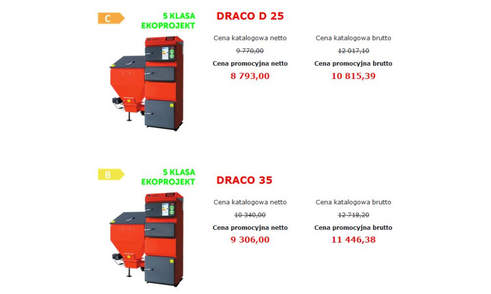 Kotły z oferty Tekla