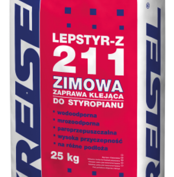 Zimowa zaprawa klejąca do mocowania płyt styropianowych LEPSTYR-Z 211