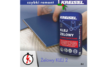 Żelowy KLEJ 2 z nanocząsteczkami. Płytki na płytki