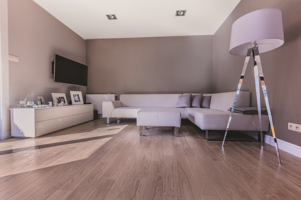 Dębowa deska podłogowa klejona warstwowo, kolor Perła