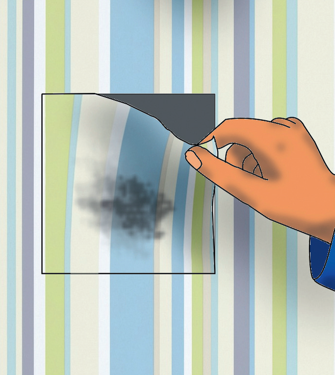 Odrywamy uszkodzony fragment