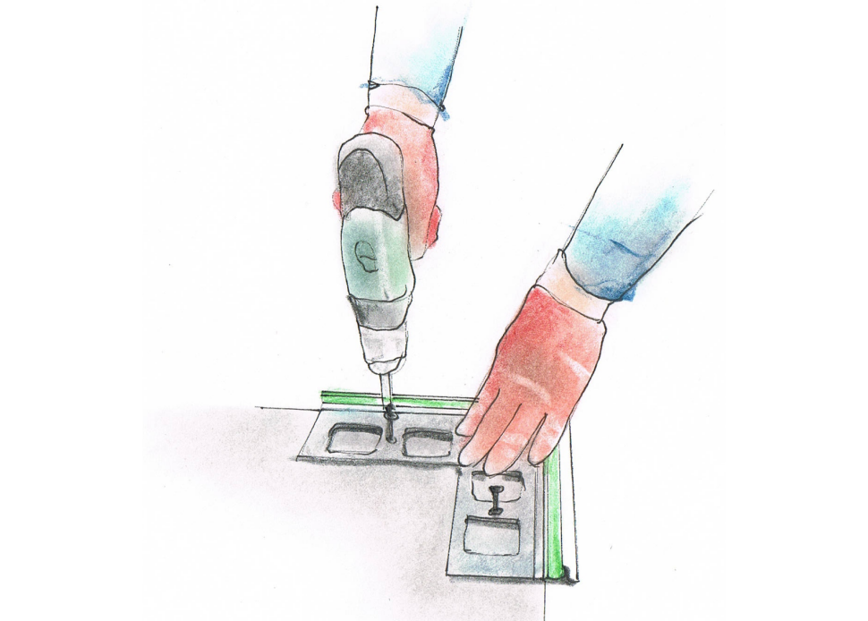 Remont balkonu: Docięcie na wymiar profili okapowych i zamocowanie ich kołkami do podłoża