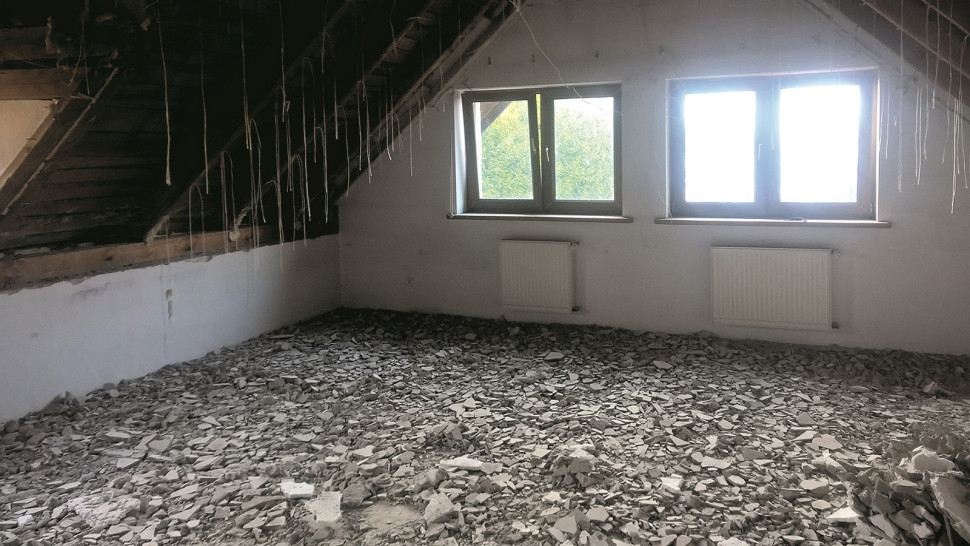 Poddasze, które będzie zagospodarowane na użytkowe