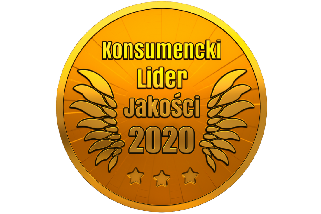 Złote godło Konsumencki Lider Jakości 2020 dla marki JONIEC®