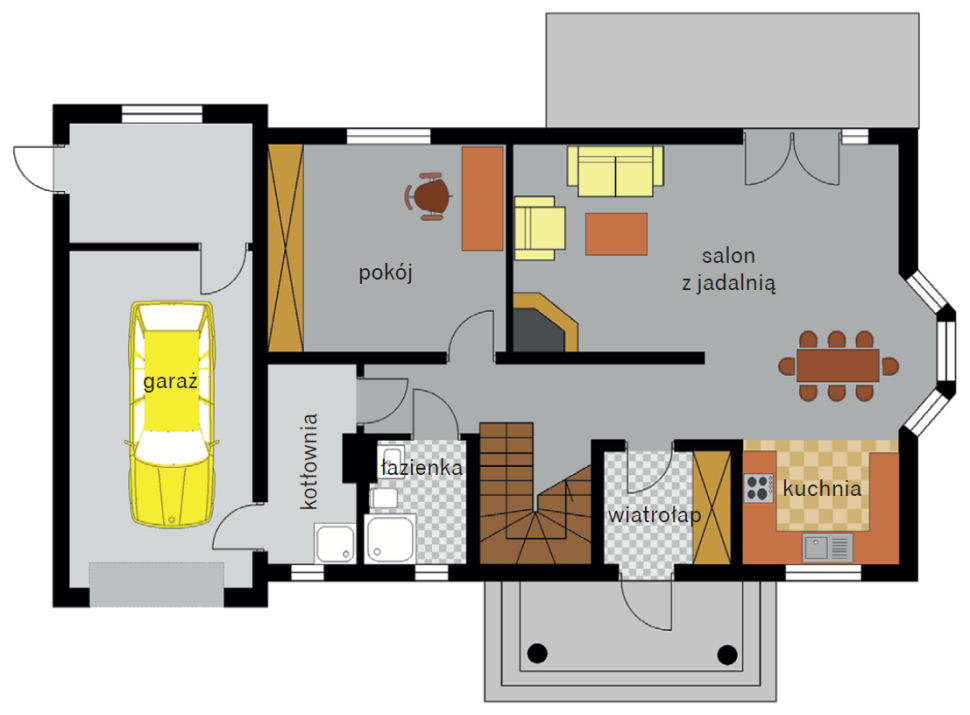 Rzut parteru przed zmianami