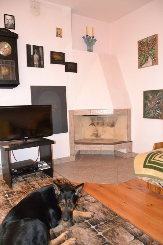 Kominek w pracowni właścicielki