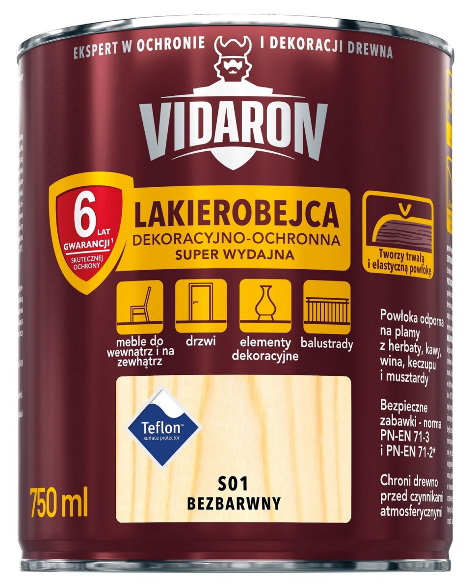 Lakierobejca Dekoracyjno-Ochronna Super Wydajna VIDARON. fot. FFiL Śnieżka
