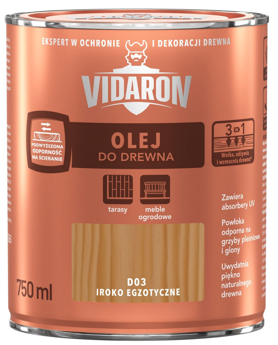 Olej do drewna VIDARON. fot. FFiL Śnieżka