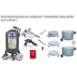 Agrekom półprofesjonalny agregat do tynkowania i malowania 60 litrów Plus