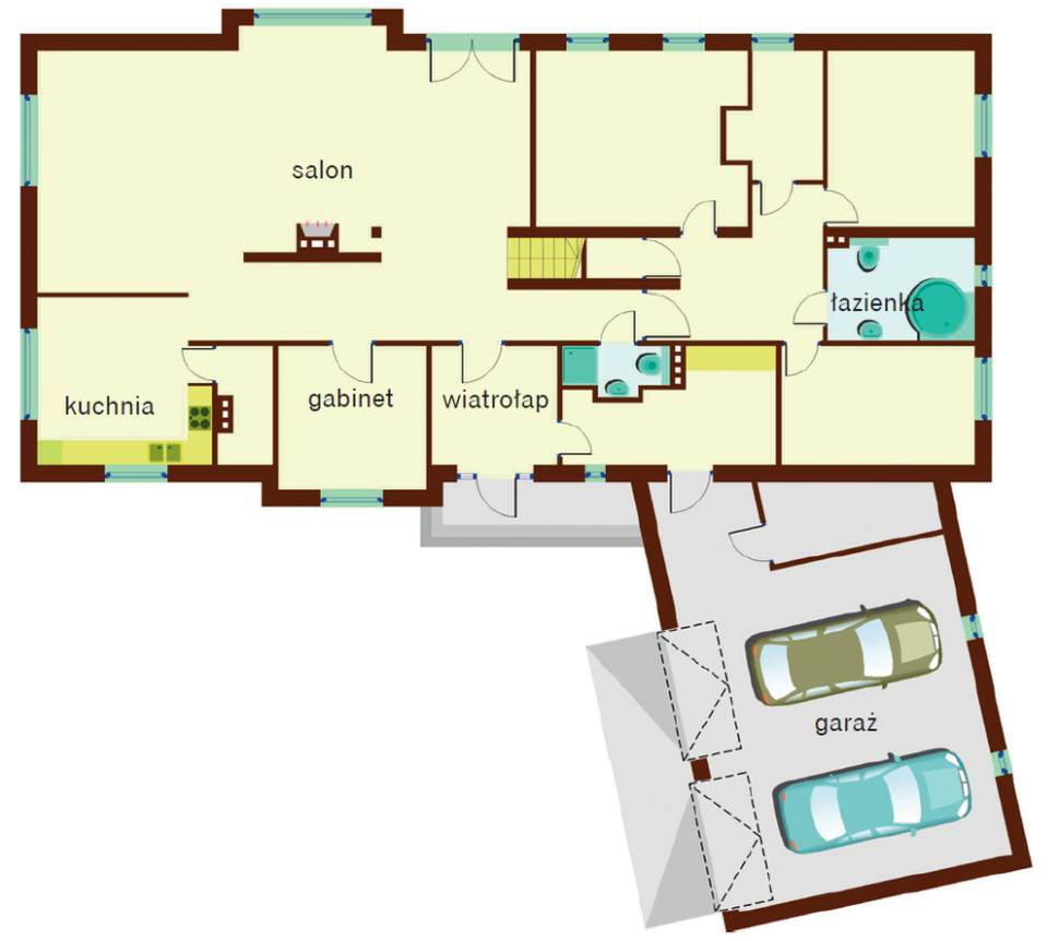 Rzut parteru przed zmianami