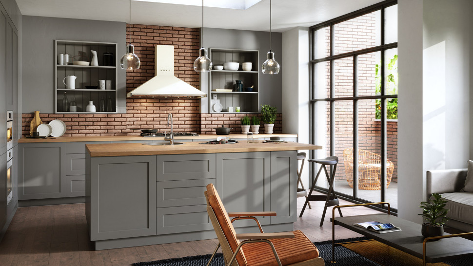  Bateria zlewozmywakowa stojąca Zumba z elastyczną wylewką, szara. fot FERRO