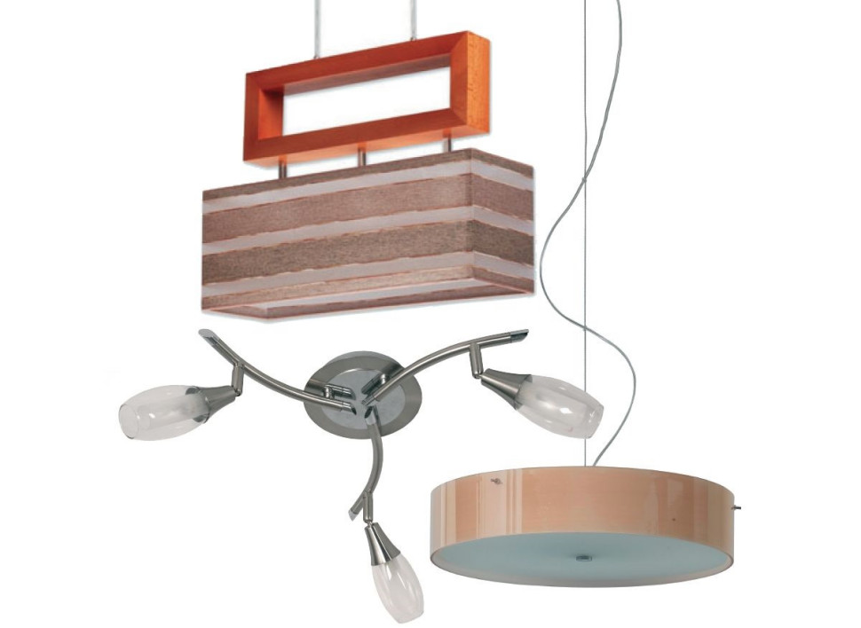 Trzy przykładowe lampy do przedpokoju