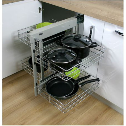 Kosz Corner Comfort Maxima CLASSIC 800 REJS do szafki narożnej grafit