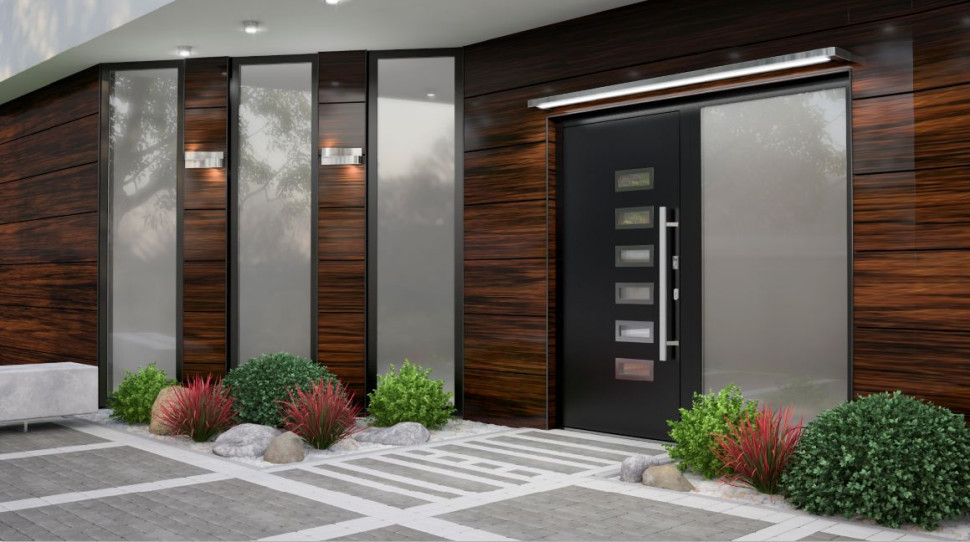 Aluminiowe drzwi wejściowe Drutex