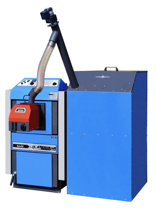 Kocioł zgazujący węgiel zmodyfikowany do współpracy z palnikiem peletowym 