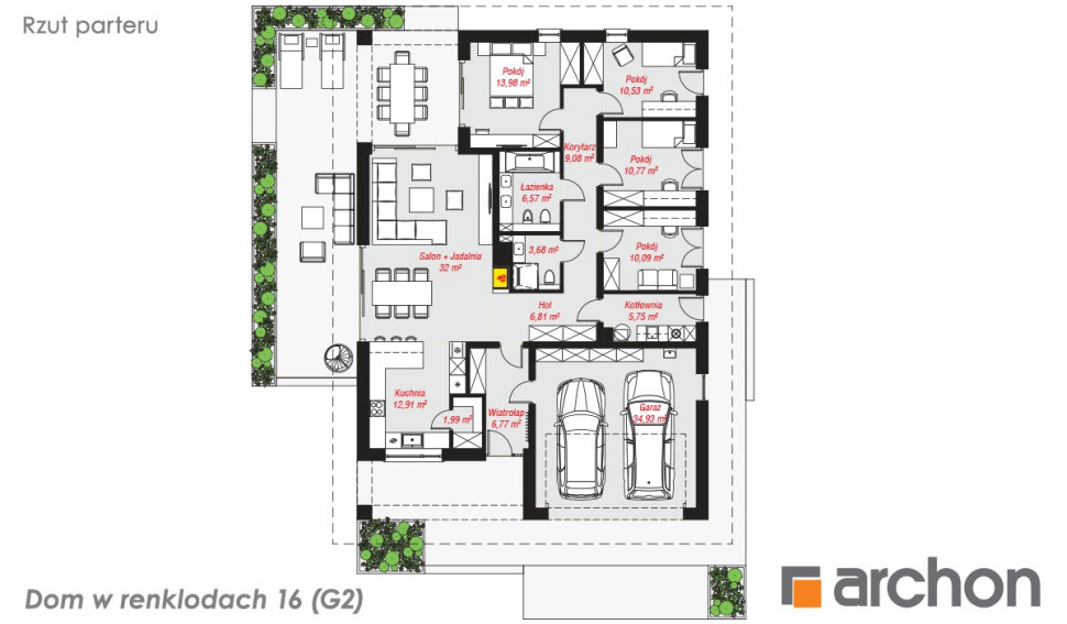 Dom w renklodach 16 (G2) - rzut