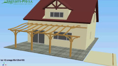 Montaż drewnianej konstrukcji zadaszenia tarasu Verona