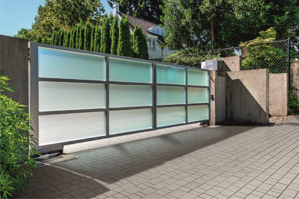 Podjazd wykonany z płyt Beganit