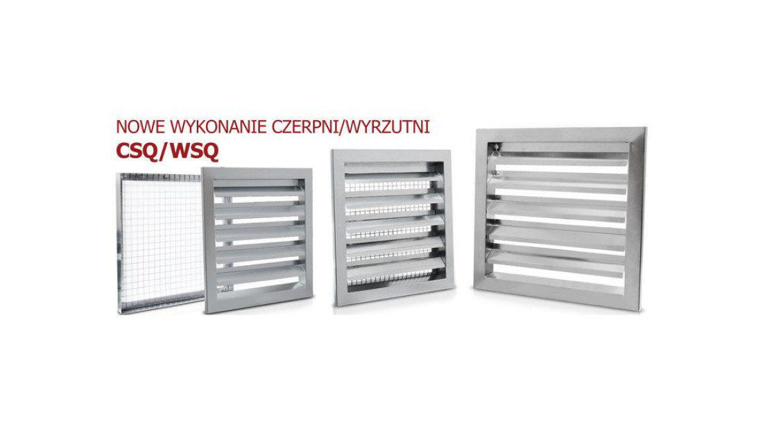 Modyfikacja czerpni i wyrzutni ściennych CSQ/WSQ Alnor