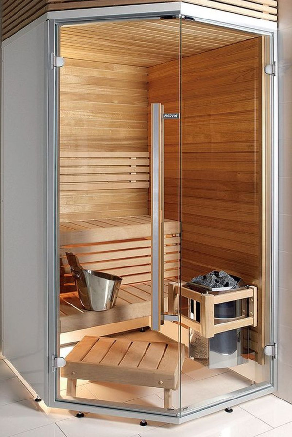 Sauna o niewielkich rozmiarach