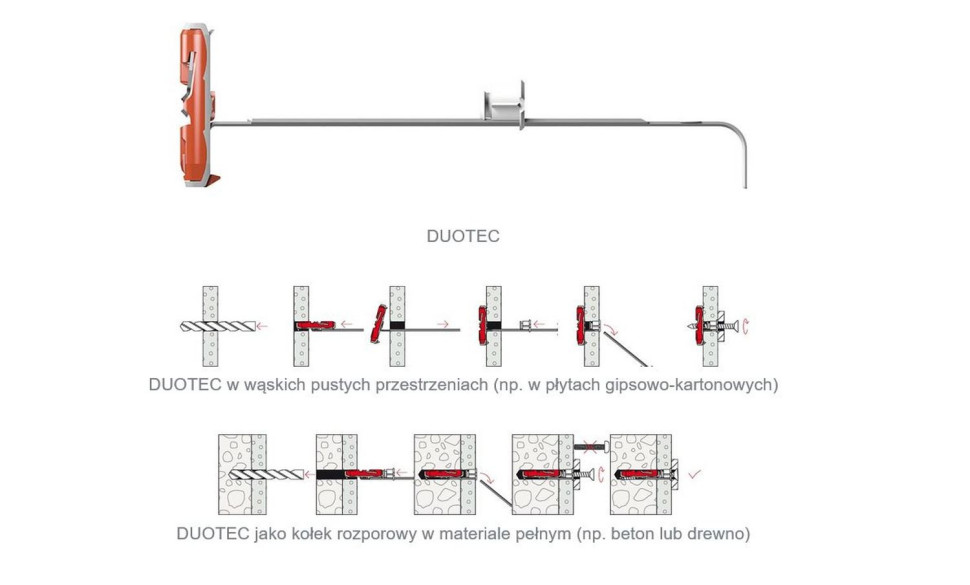 Schemat kołka DUOTEC