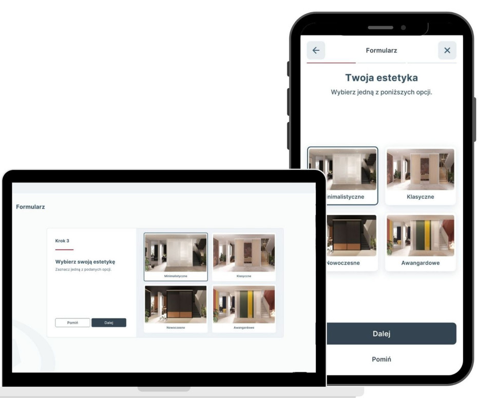 Aplikacja Designer Komandor na urządzeniach mobilnych