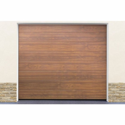 Brama garażowa segmentowa HD01/GLK Złoty dąb