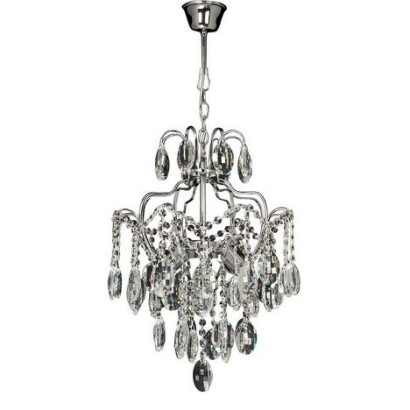 Żyrandol kryształowy MALAGA chrom 4x60W lampa sufitowa