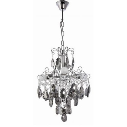 Żyrandol kryształowy TRISTA grafit 4x60W lampa sufitowa