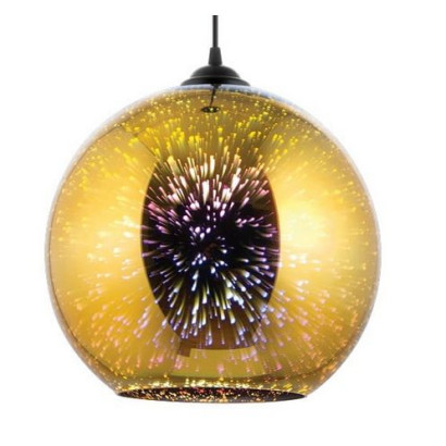 Lampa sufitowa RODA złota Efekt 3D Kula Ball