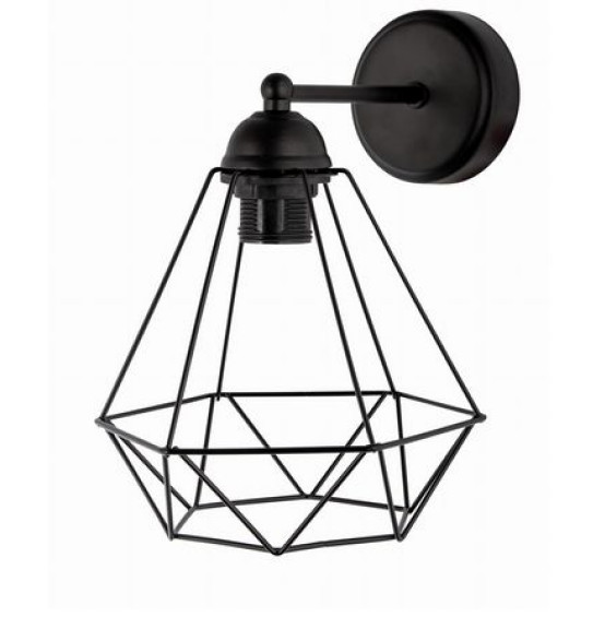 Kinkiet GEO Industrialny druciany czarny Loft Retro Edison