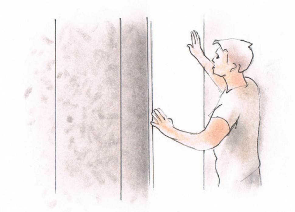 Po odczekaniu kolejnych 10-30 minut przyłożenie okładziny do płyty izolacyjnej i dociskanie przez ok. 30 sekund