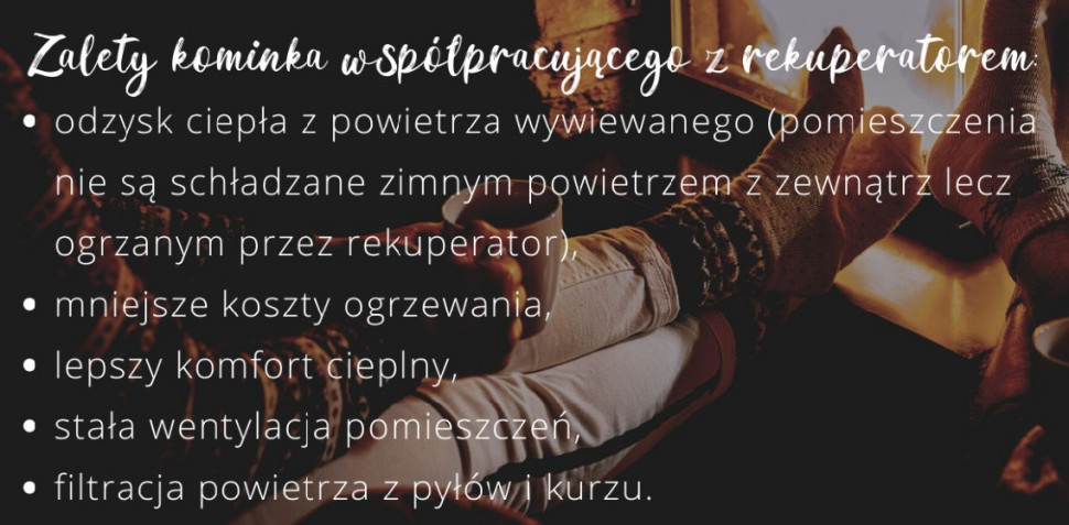Zalety kominka współpracującego z rekuperatorem