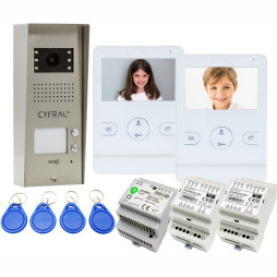 Zestaw domofonowy COSMO Video V2 z monitorem CYFRAL V-4 białym