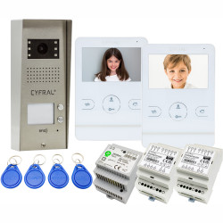 Zestaw domofonowy COSMO Video V2 z monitorem CYFRAL V-4 białym