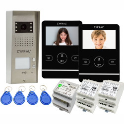 Zestaw domofonowy COSMO Video V2 z monitorem CYFRAL V-4 czarnym