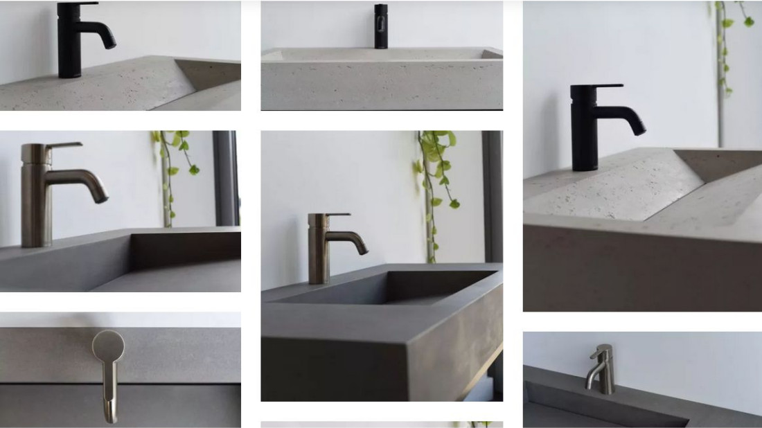 Umywalki z betonu architektonicznego