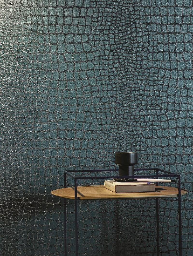 Tapeta z dekoracyjnym motywem skóry krokodyla