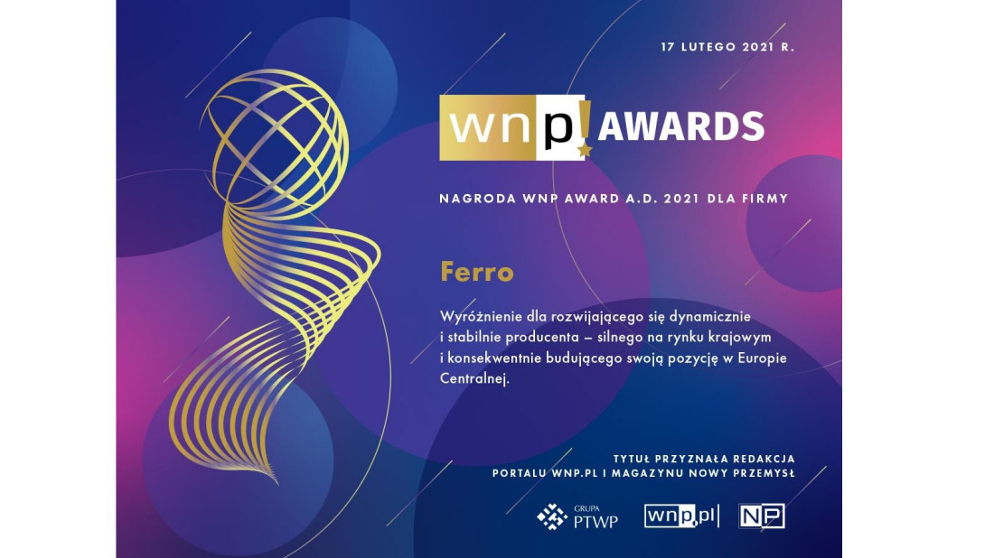 Prestiżowe wyróżnienie WNP Award dla FERRO