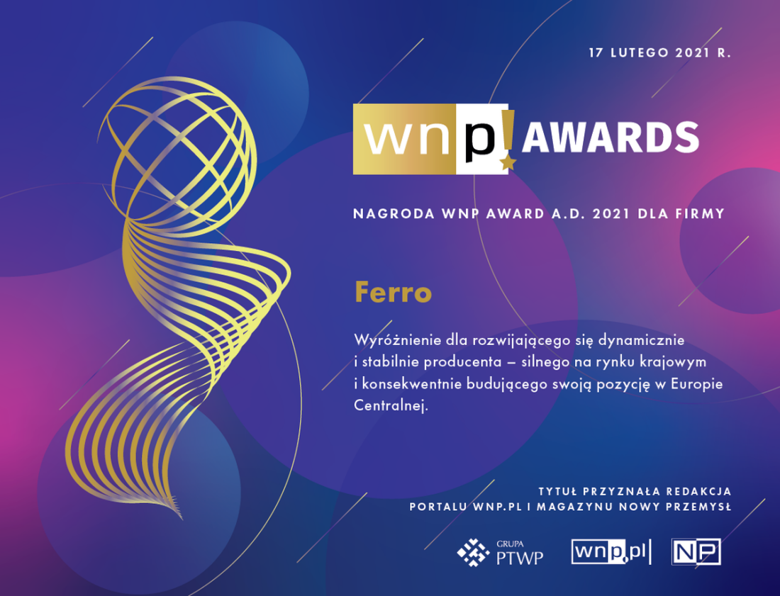 FERRO laureatem wyróżnienia WNP Award 2021