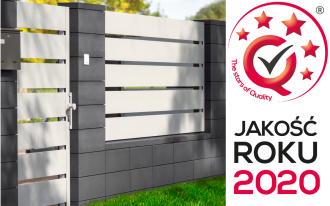 Certyfikat JAKOŚĆ ROKU® 2020 dla ogrodzenia ROMA firmy JONIEC®