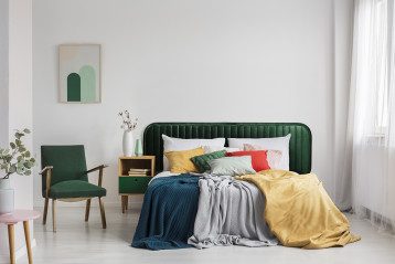 Łóżko Delikate welurowe