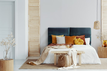 Łóżko Forsythian welurowe