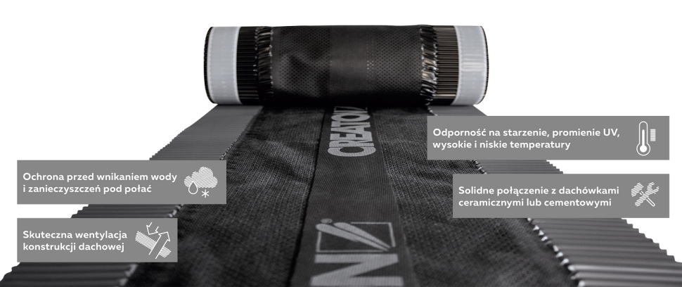 Właściwości taśmy kalenicowej