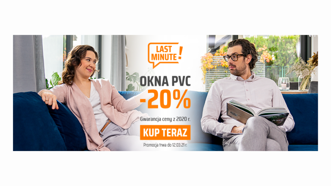 Do 12 marca w promocji LASTMINUTE kupisz stolarkę KRISPOL 20 procent taniej
