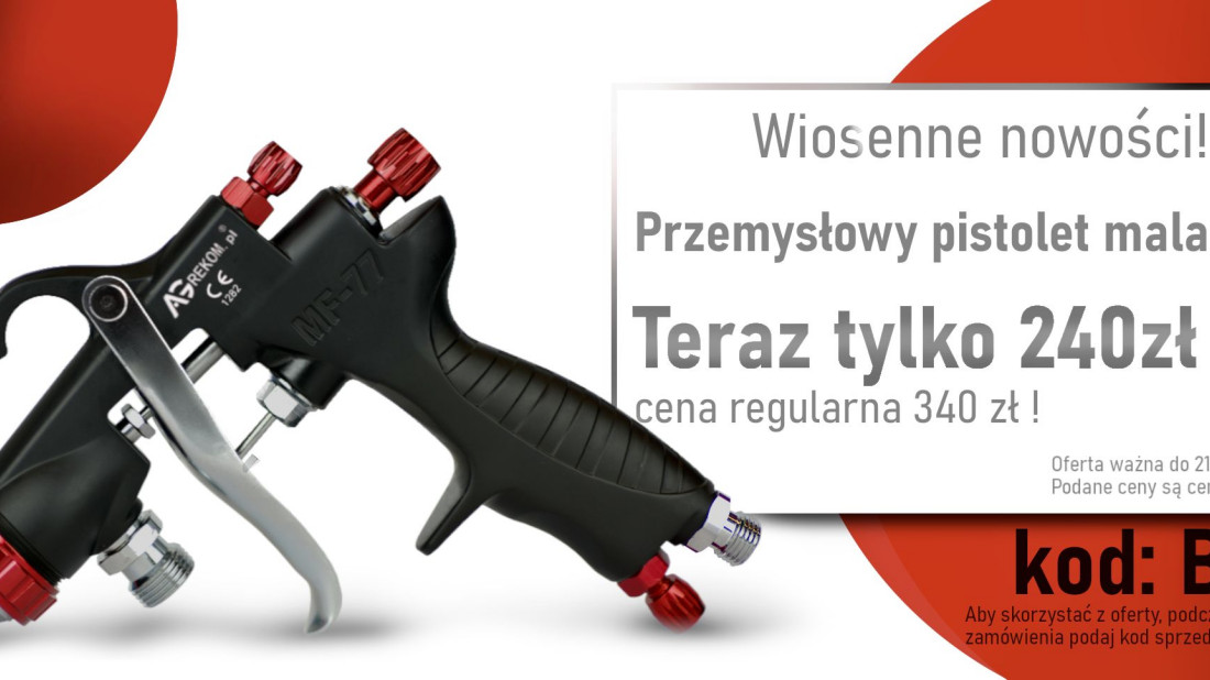 Przemysłowy pistolet malarski - taniej na dobry początek