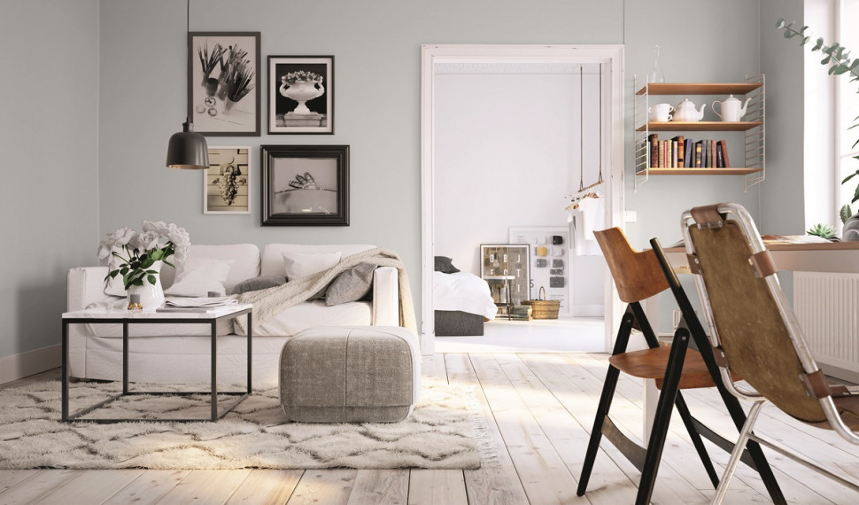 Pokoje pomalowane farbą Tikkurila Deco Grey