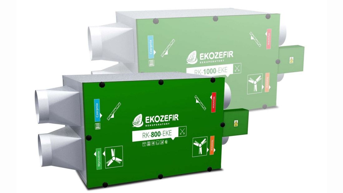 Ekozefir seria EKE. Centrale wentylacyjne dedykowane do energooszczędnych domów