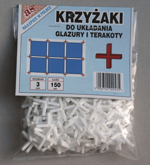 Krzyżyki dystansowe do glazury
